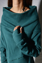 Load image into Gallery viewer, Women's cotton tunic top/cowl neck tunic dress with thumb hole/Asymmetrical tunic/oversized tunic top for leggings (Y1656) - lijingshop