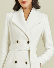 Load image into Gallery viewer, Wool Coat women, Long Wool Jacket, Coat dress, Winter Coat, wool Trench Coat, Full Length coat, maxi coat, Belt Coat, Handmade Coat(Y1169)