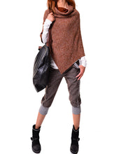 Load image into Gallery viewer, Women's cool knits poncho/shawl/wrap sweater/cape top(P3102) - lijingshop