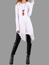 Load image into Gallery viewer, Cotton tunic top women/asymmetrical t-shirt/plus size top/cotton tunic dress/short sleeve top/summer top/tunic dress women/chiffon tops Q06