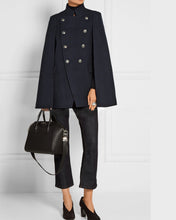 Load image into Gallery viewer, Wool cloak coat/Cape coat/Wool coat Women/Women's winter coat/wool long coat/wool jacket/plus size overcoat/A-line coat/ coat T0618