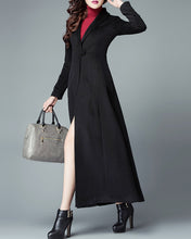 Load image into Gallery viewer, Wool coat women, wool jacket, coat dress, red coat, winter coat, flare coat, buttoned jacket, wool overcoat (Y2177)