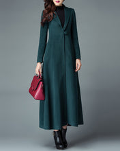 Load image into Gallery viewer, Wool coat women, wool jacket, coat dress, red coat, winter coat, flare coat, buttoned jacket, wool overcoat (Y2177)