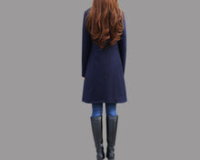 Load image into Gallery viewer, Wool coat Women/Women's winter coat/wool long coat/wool jacket/plus size overcoat/A-line coat/asymmetrical coat T08