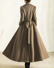 Load image into Gallery viewer, Wool coat for women, maxi coat, coat dress, winter coat, flare coat, buttoned jacket, wool overcoat, coat with pockets (Y2165)