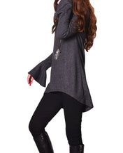 Load image into Gallery viewer, women's bottom t-shirt/bell sleeves top/oversized tunic dress/customized tunic top(Y1701gt)