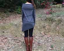 Load image into Gallery viewer, Women's cotton tunic top, cowl neck tunic dress with thumb hole, Asymmetrical tunic, oversized t-shirt,pullover sweaters (Y2077)