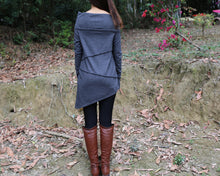 Load image into Gallery viewer, Women's cotton tunic top, cowl neck tunic dress with thumb hole, Asymmetrical tunic, oversized t-shirt,pullover sweaters (Y2077)