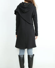 Load image into Gallery viewer, Oversized hoodie for women, asymmetrical thick cotton fleece hoodie, plus size sweatshirt, long tops, casual customized hoodie(Y2076)