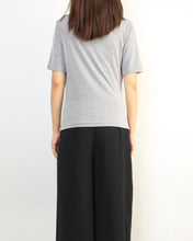 Load image into Gallery viewer, Short sleeve t-shirt, modal cotton top, boho drapes t-shirt, soft gray t-shirt, summer top(Y2049)