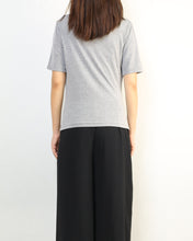 Load image into Gallery viewer, Short sleeve t-shirt, modal cotton top, boho drapes t-shirt, soft gray t-shirt, summer top(Y2049)