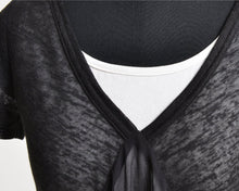 Load image into Gallery viewer, Women's cotton tunic dress/cotton tank dress/asymmetrical tunic dress/plus size top/v-neck tunic dress/two pieces dress/short sleeve t-shirt Q0088