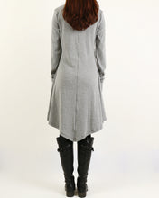 Load image into Gallery viewer, Cotton tunic dress, Thumb hole Sleeves tunic dress, crew neck top, Asymmetric T-shirt, Long Sleeve Tunic Top(Y1181)