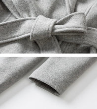 Load image into Gallery viewer, Wool Coat women, Long Wool Jacket, Coat dress, Winter Coat, wool Trench Coat, Full Length coat, maxi coat, Belt Coat, Handmade Coat(Y1187)