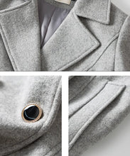 Load image into Gallery viewer, Wool Coat women, Long Wool Jacket, Coat dress, Winter Coat, wool Trench Coat, Full Length coat, maxi coat, Belt Coat, Handmade Coat(Y1187)