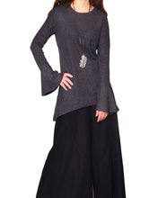 Load image into Gallery viewer, women's bottom t-shirt/bell sleeves top/oversized tunic dress/customized tunic top(Y1701gt)