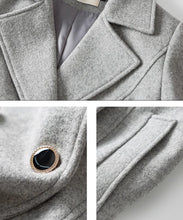 Load image into Gallery viewer, Wool Coat women, Long Wool Jacket, Coat dress, Winter Coat, wool Trench Coat, Full Length coat, maxi coat, Belt Coat, Handmade Coat(Y1187)