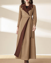 Load image into Gallery viewer, Wool coat for women, maxi coat, coat dress, winter coat, flare coat, long jacket, wool overcoat, coat with pockets (Y2167)
