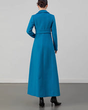 Load image into Gallery viewer, Wool Coat women, Long Wool Jacket, Coat dress, Winter Coat, wool Trench Coat, Full Length coat, maxi coat, Handmade Coat(Y1180)