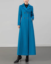 Load image into Gallery viewer, Wool Coat women, Long Wool Jacket, Coat dress, Winter Coat, wool Trench Coat, Full Length coat, maxi coat, Handmade Coat(Y1180)