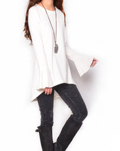 Load image into Gallery viewer, women's bottom t-shirt/bell sleeves top/oversized tunic dress/customized tunic top(Y1701gt) - lijingshop