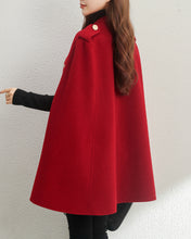 Load image into Gallery viewer, Wool cloak coat/Cape coat/Wool coat Women/Women's winter coat/wool long coat/wool jacket/plus size overcoat/A-line coat/ coat T0518