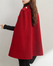 Load image into Gallery viewer, Wool cloak coat/Cape coat/Wool coat Women/Women's winter coat/wool long coat/wool jacket/plus size overcoat/A-line coat/ coat T0518