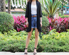 Load image into Gallery viewer, Sun protection coat, chiffon cardigan, Kimono wrap cardigan, long Cardigan, Chiffon shrug, chiffon bikini cover, beach wear(Y1059)