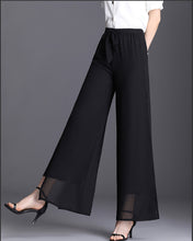 Load image into Gallery viewer, Summer Pants, Chiffon Skirt Pants, Women's Cropped Pants, wide leg Pants, Chiffon trousers (K3025)