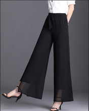 Load image into Gallery viewer, Summer Pants, Chiffon Skirt Pants, Women's Cropped Pants, wide leg Pants, Chiffon trousers (K3025)