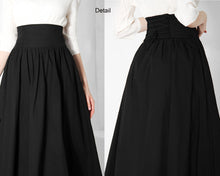 Load image into Gallery viewer, Cotton skirt women/A-line skirt/Women Midi skirt/summer skirt/elastic waist skirt/long skirt/skirt with pockets L0066
