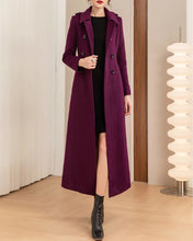 Load image into Gallery viewer, Wool Coat women, Long Wool Jacket, Coat dress, Winter Coat, wool Trench Coat, Full Length coat, maxi coat, Belt Coat, Handmade Coat(Y1176)