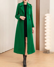 Load image into Gallery viewer, Wool Coat women, Long Wool Jacket, Coat dress, Winter Coat, wool Trench Coat, Full Length coat, maxi coat, Belt Coat, Handmade Coat(Y1175)