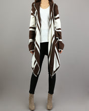 Load image into Gallery viewer, Cardigan Women, cardigan Sweater, Oversized sweater, Hooded Cardigan, Plus Size Knit Hoodie, knit Jacket, Long Cardigan(Y2046)