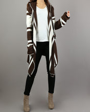 Load image into Gallery viewer, Cardigan Women, cardigan Sweater, Oversized sweater, Hooded Cardigan, Plus Size Knit Hoodie, knit Jacket, Long Cardigan(Y2046)