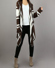 Load image into Gallery viewer, Cardigan Women, cardigan Sweater, Oversized sweater, Hooded Cardigan, Plus Size Knit Hoodie, knit Jacket, Long Cardigan(Y2046)