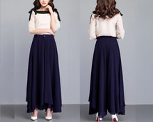 Load image into Gallery viewer, Chiffon Skirt Pants, Women's Cropped Pants, wide leg Pants, Summer Pants, Chiffon Culottes (K2022)