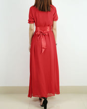 Load image into Gallery viewer, Women's Chiffon Long Dress, bridesmaid dress, White dress, wedding dress, maxi dress, evening dress(Q1010)