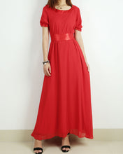 Load image into Gallery viewer, Wedding dress, Bridesmaid dress, Women's Chiffon Long Dress, White dress,maxi dress, evening dress(Q1010)