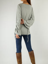 Load image into Gallery viewer, Women's oversized top/bell sleeve bottoming top/cotton t-shirt/plus size casual customized top(Y1830) - lijingshop