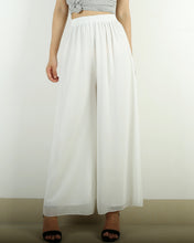Load image into Gallery viewer, Women's yoga pants, chiffon skirt pants, wide leg pants,summer trousers, oversized casual customized pants (K1712)