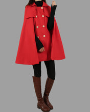 Load image into Gallery viewer, Women's woolen poncho/cashmere and woolen cape coat/cashmere jacket/Wool Coat/Cashmere Cape Wool Cloak(Y1760)