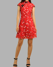 Load image into Gallery viewer, Cheongsam dress, Chinese Vintage dress, Asian style lace dress, Modern Cheongsam, Qipao dress(Q1058)