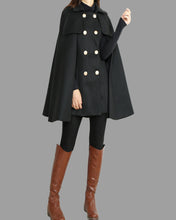 Load image into Gallery viewer, Wool cape coat, women's woolen poncho/cashmere jacket/Wool Coat/Cashmere Cape Wool Cloak(Y1760)