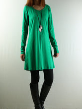 Load image into Gallery viewer, Women's Dress Set/V-neck cotton dress/Boho Cotton Layered Tunic Dress Set/long sleeve top(Q1702) - lijingshop