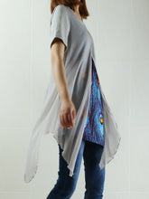 Load image into Gallery viewer, Womens Printed Tunic Dress/Short Sleeve tunic Top/Plus Size Tunic Top/Oversized T-shirt/Asymmetrical Dress(Y1702S) - lijingshop