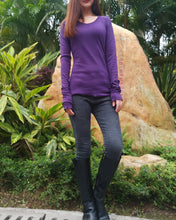 Load image into Gallery viewer, Bottoming Cotton t-Shirt, Women's Long Long Sleeves top, Black shirt, v-neck top, form fitting top(Y1117) - lijingshop