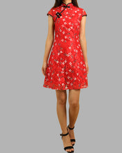 Load image into Gallery viewer, Cheongsam dress, Chinese Vintage dress, Asian style lace dress, Modern Cheongsam, Qipao dress(Q1058)