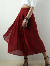 Load image into Gallery viewer, Women's elastic waist pants/chiffon yoga skirt pants/oversized pants/wide leg trousers(K1710) - lijingshop