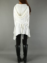 Load image into Gallery viewer, Women's asymmetrical knit tunic dress/plus size hoodie/oversized tunic dress/casual customized top/Maternity dress/black sweater (Q5101) - lijingshop